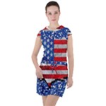 usa-map-and-flag-on-cement-wall-texture-background-design-1591646654pet Drawstring Hooded Dress