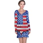 usa-map-and-flag-on-cement-wall-texture-background-design-1591646654pet Long Sleeve Nightdress