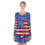 usa-map-and-flag-on-cement-wall-texture-background-design-1591646654pet Long Sleeve Velvet V-neck Dress