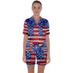 usa-map-and-flag-on-cement-wall-texture-background-design-1591646654pet Satin Short Sleeve Pajamas Set