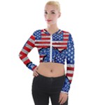 usa-map-and-flag-on-cement-wall-texture-background-design-1591646654pet Long Sleeve Cropped Velvet Jacket