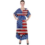 usa-map-and-flag-on-cement-wall-texture-background-design-1591646654pet V-Neck Boho Style Maxi Dress