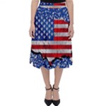 usa-map-and-flag-on-cement-wall-texture-background-design-1591646654pet Classic Midi Skirt