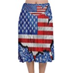 usa-map-and-flag-on-cement-wall-texture-background-design-1591646654pet Velvet Flared Midi Skirt