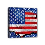 Usa-map-and-flag-on-cement-wall-texture-background-design-1591646654pet Mini Canvas 4  x 4  (Stretched)