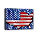 Usa-map-and-flag-on-cement-wall-texture-background-design-1591646654pet Mini Canvas 7  x 5  (Stretched)