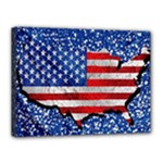 Usa-map-and-flag-on-cement-wall-texture-background-design-1591646654pet Canvas 16  x 12  (Stretched)