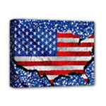 Usa-map-and-flag-on-cement-wall-texture-background-design-1591646654pet Deluxe Canvas 14  x 11  (Stretched)