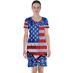 Usa-map-and-flag-on-cement-wall-texture-background-design-1591646654pet Short Sleeve Nightdress