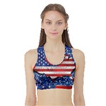 Usa-map-and-flag-on-cement-wall-texture-background-design-1591646654pet Sports Bra with Border