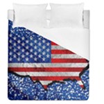 Usa-map-and-flag-on-cement-wall-texture-background-design-1591646654pet Duvet Cover (Queen Size)