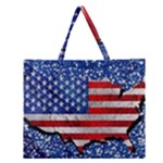 Usa-map-and-flag-on-cement-wall-texture-background-design-1591646654pet Zipper Large Tote Bag