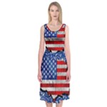 Usa-map-and-flag-on-cement-wall-texture-background-design-1591646654pet Midi Sleeveless Dress