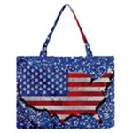 Usa-map-and-flag-on-cement-wall-texture-background-design-1591646654pet Zipper Medium Tote Bag