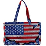 Usa-map-and-flag-on-cement-wall-texture-background-design-1591646654pet Canvas Work Bag