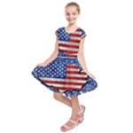 Usa-map-and-flag-on-cement-wall-texture-background-design-1591646654pet Kids  Short Sleeve Dress