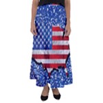 Usa-map-and-flag-on-cement-wall-texture-background-design-1591646654pet Flared Maxi Skirt