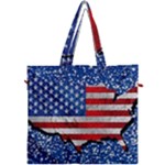 Usa-map-and-flag-on-cement-wall-texture-background-design-1591646654pet Canvas Travel Bag