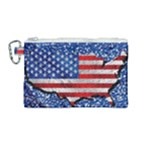 Usa-map-and-flag-on-cement-wall-texture-background-design-1591646654pet Canvas Cosmetic Bag (Medium)