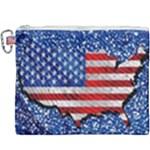 Usa-map-and-flag-on-cement-wall-texture-background-design-1591646654pet Canvas Cosmetic Bag (XXXL)