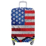 Usa-map-and-flag-on-cement-wall-texture-background-design-1591646654pet Luggage Cover (Medium)