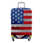 Usa-map-and-flag-on-cement-wall-texture-background-design-1591646654pet Luggage Cover (Small)