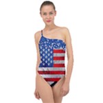 Usa-map-and-flag-on-cement-wall-texture-background-design-1591646654pet Classic One Shoulder Swimsuit