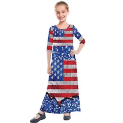 Kids  Quarter Sleeve Maxi Dress 