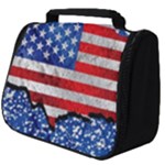 Usa-map-and-flag-on-cement-wall-texture-background-design-1591646654pet Full Print Travel Pouch (Big)