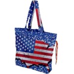 Usa-map-and-flag-on-cement-wall-texture-background-design-1591646654pet Drawstring Tote Bag