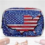 Usa-map-and-flag-on-cement-wall-texture-background-design-1591646654pet Make Up Pouch (Small)