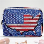 Usa-map-and-flag-on-cement-wall-texture-background-design-1591646654pet Make Up Pouch (Medium)