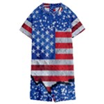 Usa-map-and-flag-on-cement-wall-texture-background-design-1591646654pet Kids  Boyleg Half Suit Swimwear