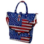 Usa-map-and-flag-on-cement-wall-texture-background-design-1591646654pet Buckle Top Tote Bag