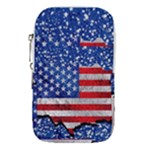 Usa-map-and-flag-on-cement-wall-texture-background-design-1591646654pet Waist Pouch (Small)