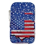 Usa-map-and-flag-on-cement-wall-texture-background-design-1591646654pet Waist Pouch (Large)