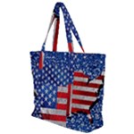 Usa-map-and-flag-on-cement-wall-texture-background-design-1591646654pet Zip Up Canvas Bag