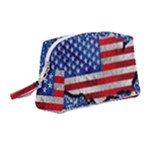 Usa-map-and-flag-on-cement-wall-texture-background-design-1591646654pet Wristlet Pouch Bag (Medium)