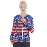 Usa-map-and-flag-on-cement-wall-texture-background-design-1591646654pet Casual Zip Up Jacket