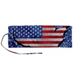 Usa-map-and-flag-on-cement-wall-texture-background-design-1591646654pet Roll Up Canvas Pencil Holder (M)