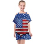 Usa-map-and-flag-on-cement-wall-texture-background-design-1591646654pet Kids  One Piece Chiffon Dress