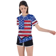 Asymmetrical Short Sleeve Sports T-Shirt 