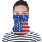 Usa-map-and-flag-on-cement-wall-texture-background-design-1591646654pet Face Seamless Bandana (Adult)