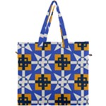 Shapes on a blue background                                                           Canvas Travel Bag