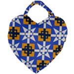 Shapes on a blue background                                                           Giant Heart Shaped Tote