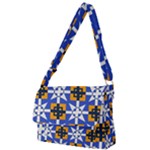 Shapes on a blue background                                                           Full Print Messenger Bag