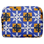 Shapes on a blue background                                                           Make Up Pouch (Large)