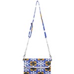 Shapes on a blue background                                                           Mini Crossbody Handbag