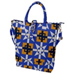 Shapes on a blue background                                                           Buckle Top Tote Bag