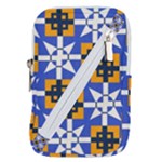 Shapes on a blue background                                                        Belt Pouch Bag (Large)